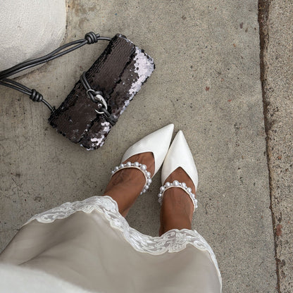 KANIKA Pearl Heels Vanilla Silk Dolce Vita
