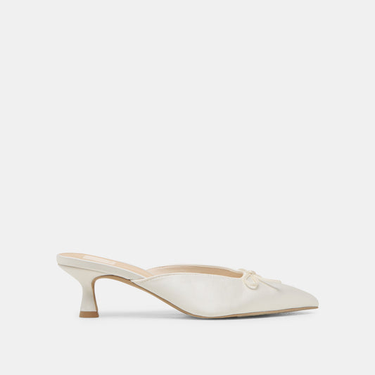 Cleo Off White Satin Heels Dolce Vita
