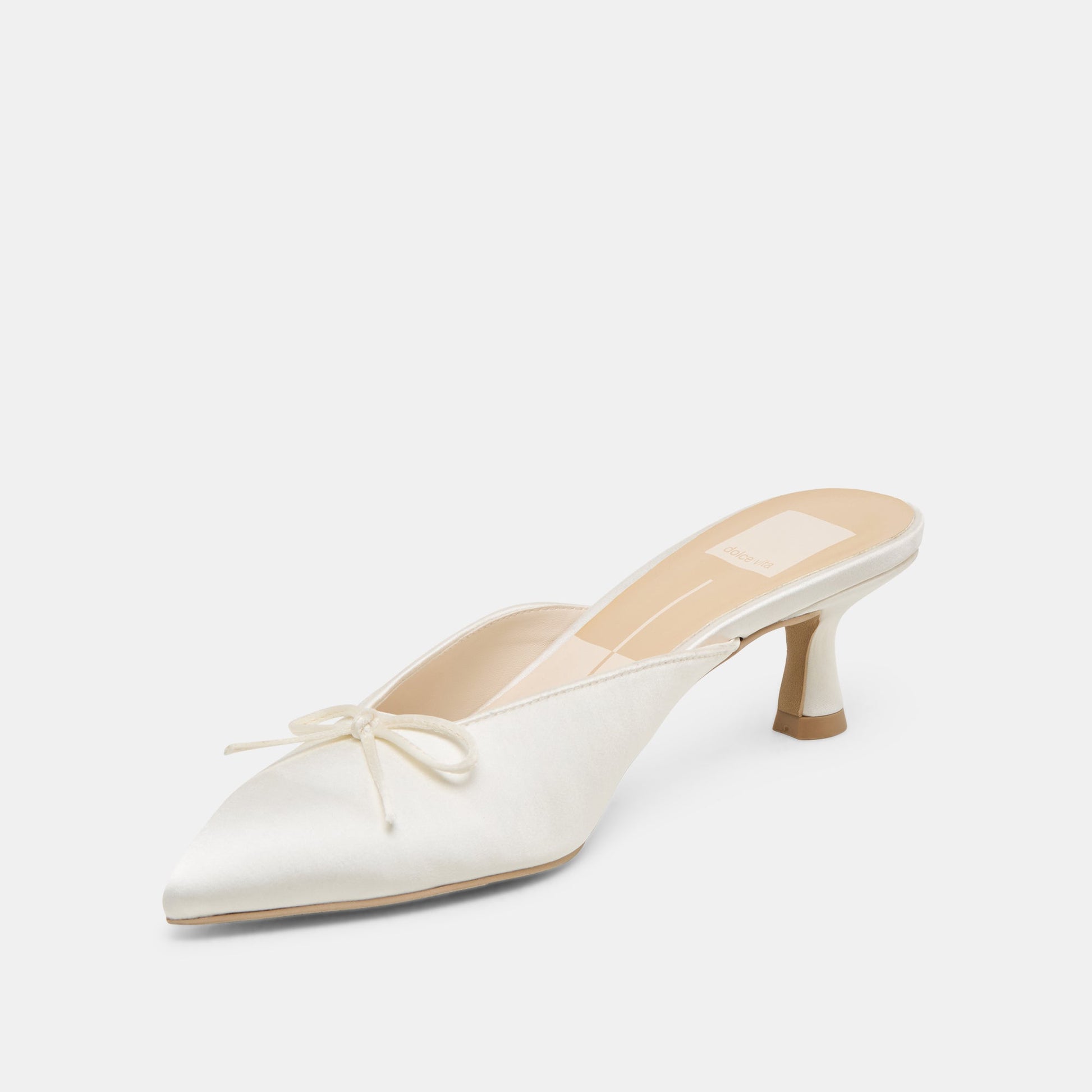 Cleo Off White Satin Heels Dolce Vita