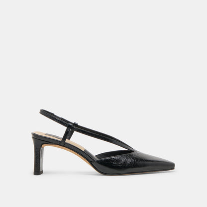 Ginay Black Leather Heels Dolce Vita