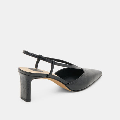 Ginay Black Leather Heels Dolce Vita