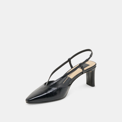 Ginay Black Leather Heels Dolce Vita