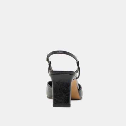 Ginay Black Leather Heels Dolce Vita