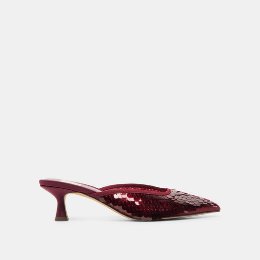 Cleo Cranberry Sequin Heels Dolce Vita