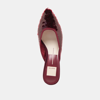 Cleo Cranberry Sequin Heels Dolce Vita