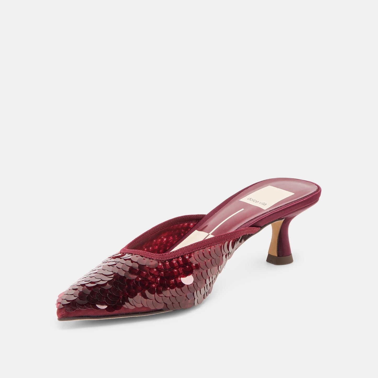 Cleo Cranberry Sequin Heels Dolce Vita