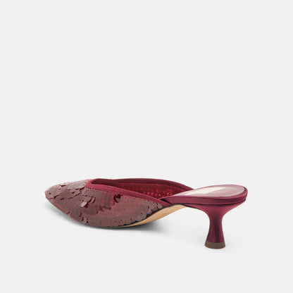 Cleo Cranberry Sequin Heels Dolce Vita