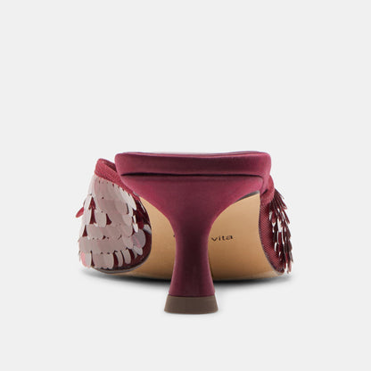 Cleo Cranberry Sequin Heels Dolce Vita