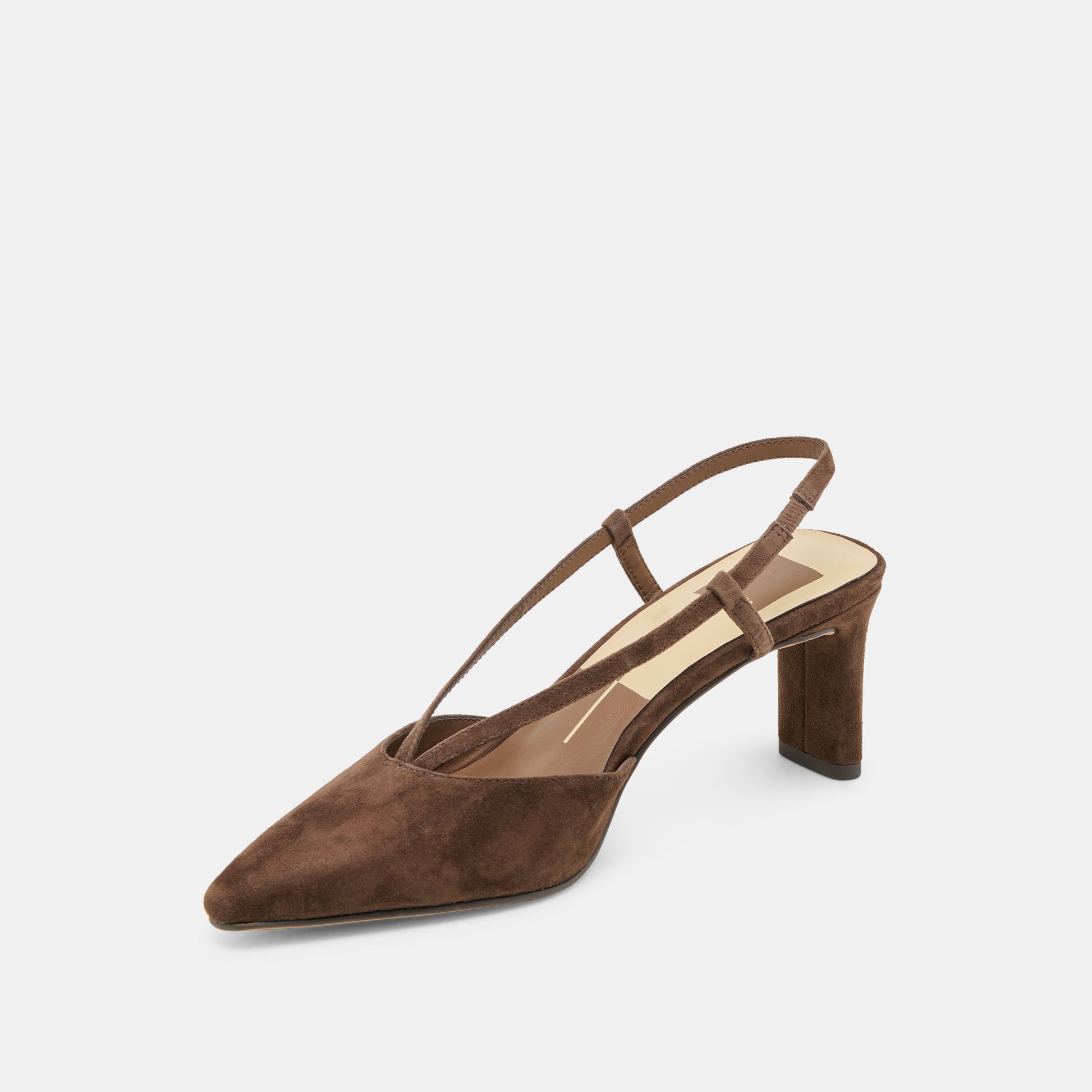 Ginay Dk Brown Suede Heels Dolce Vita