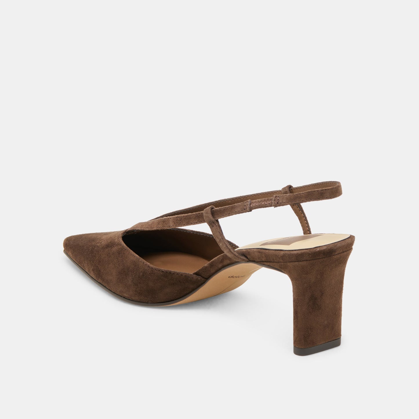 Ginay Dk Brown Suede Heels Dolce Vita