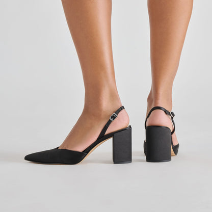 Carel Onyx Satin High Heels Dolce Vita