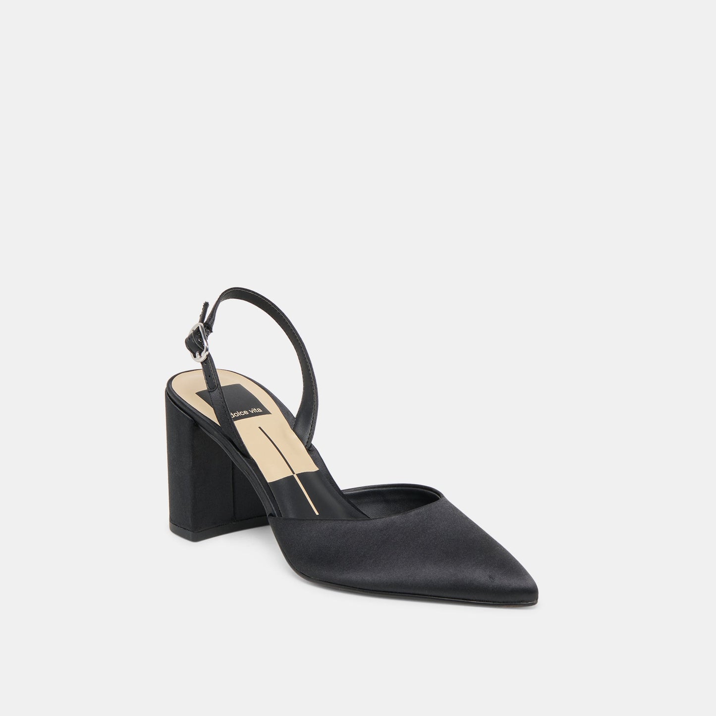 Carel Onyx Satin High Heels Dolce Vita