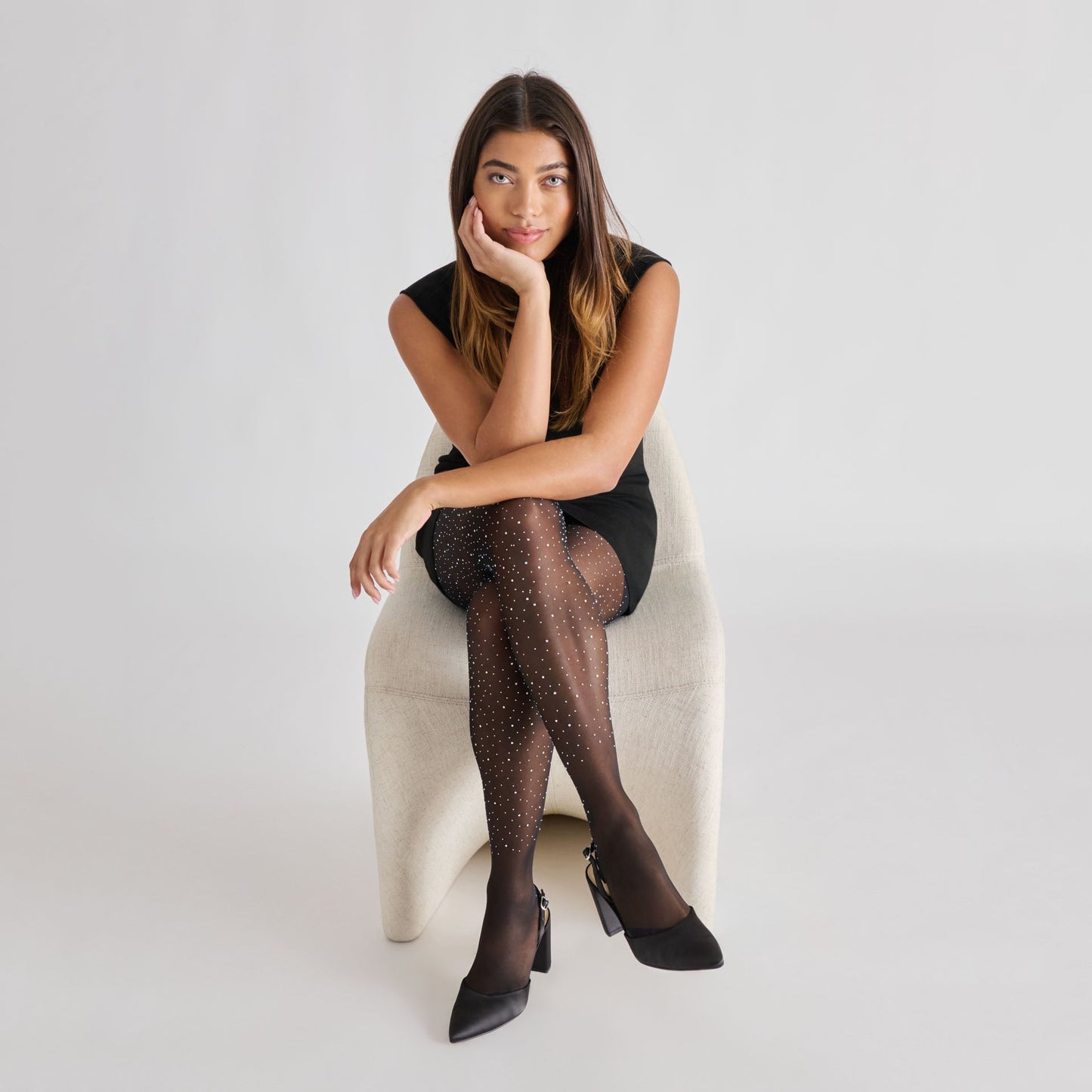 Carel Onyx Satin High Heels Dolce Vita