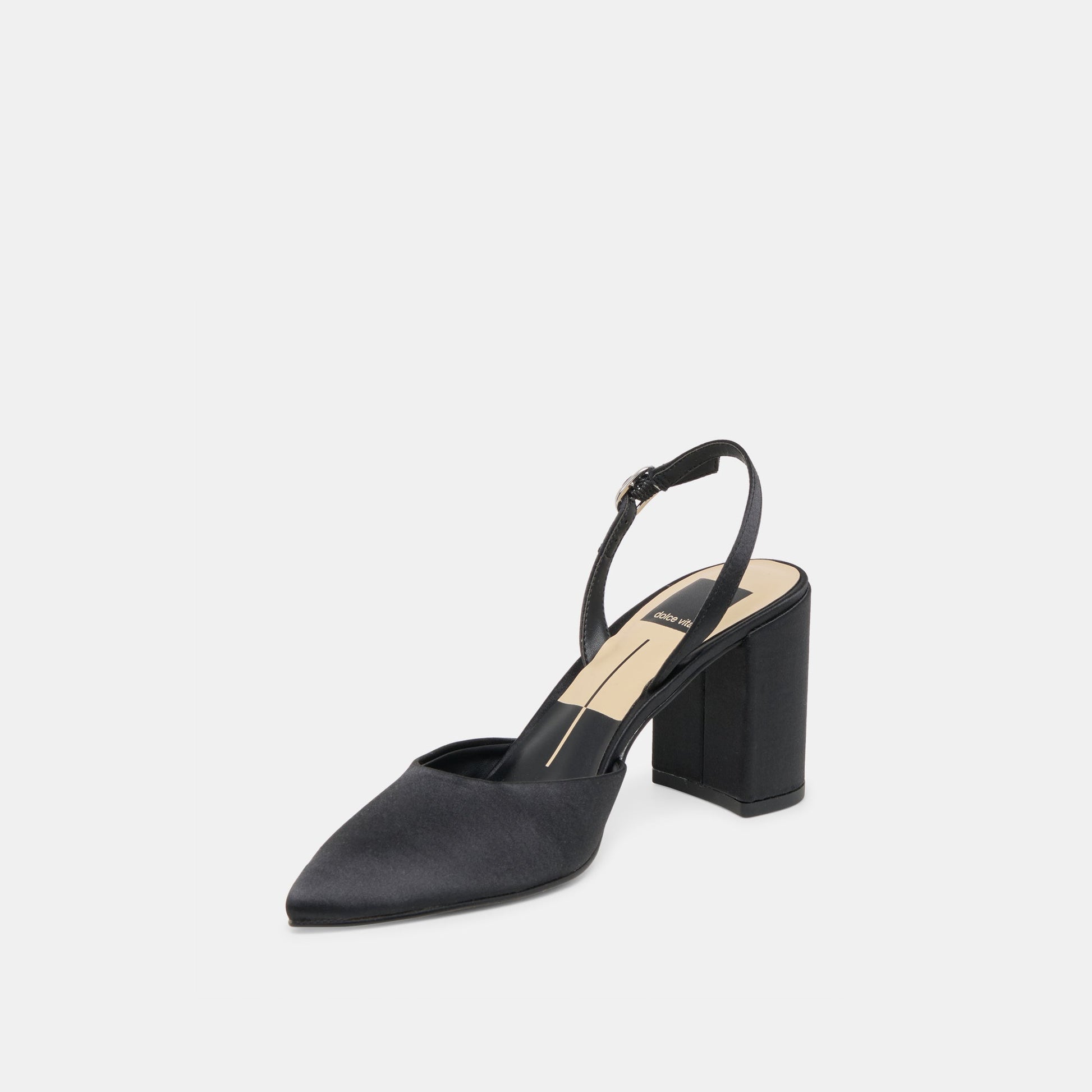 Carel Onyx Satin High Heels Dolce Vita