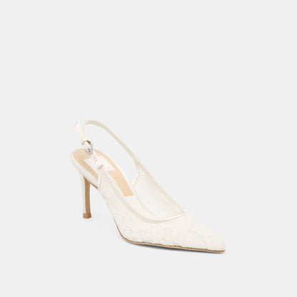 Yami True White Lace Heels Dolce Vita