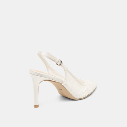 Yami True White Lace Heels Dolce Vita