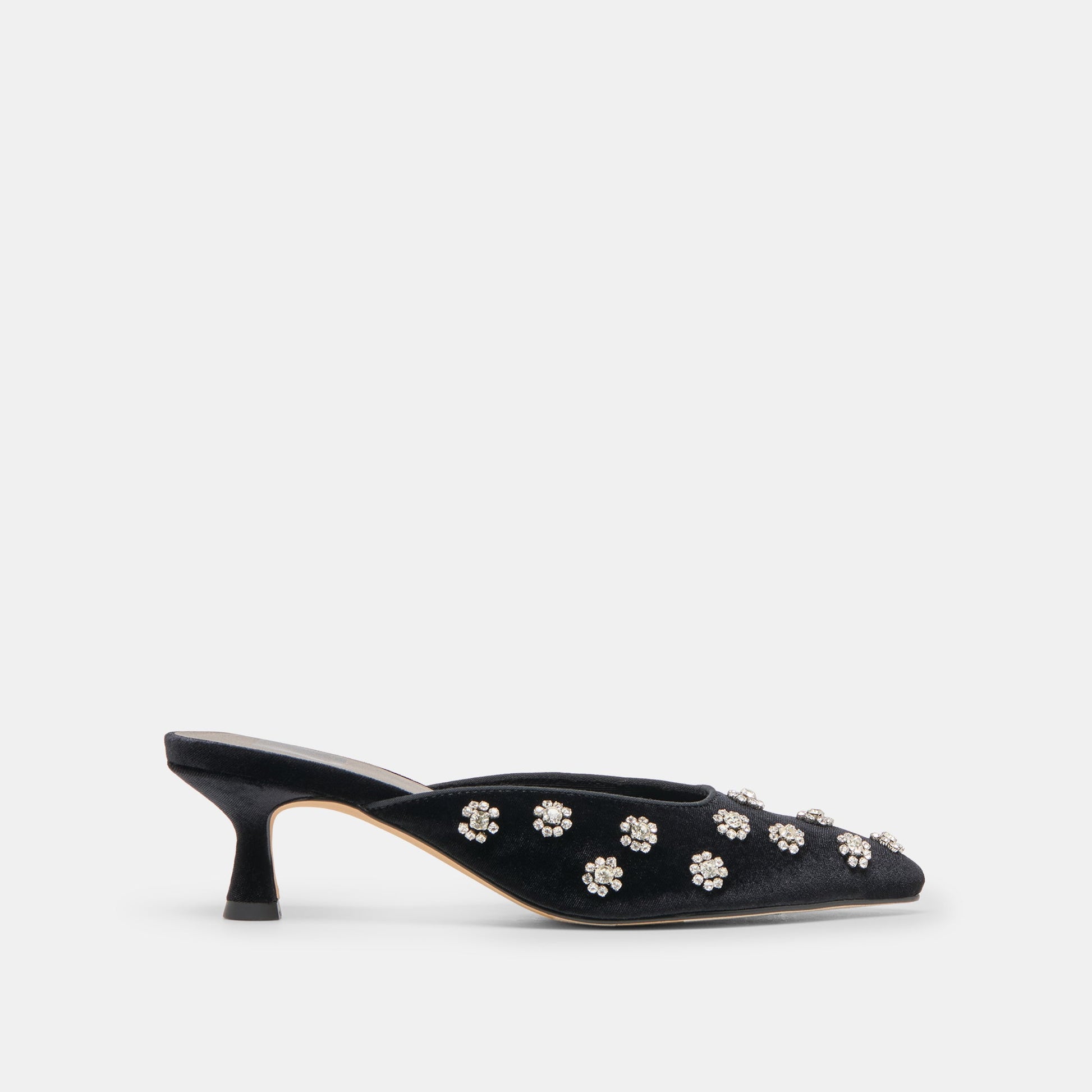Clara Nero Velvet Heels Dolce Vita