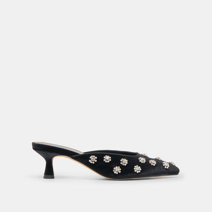 Clara Nero Velvet Heels Dolce Vita