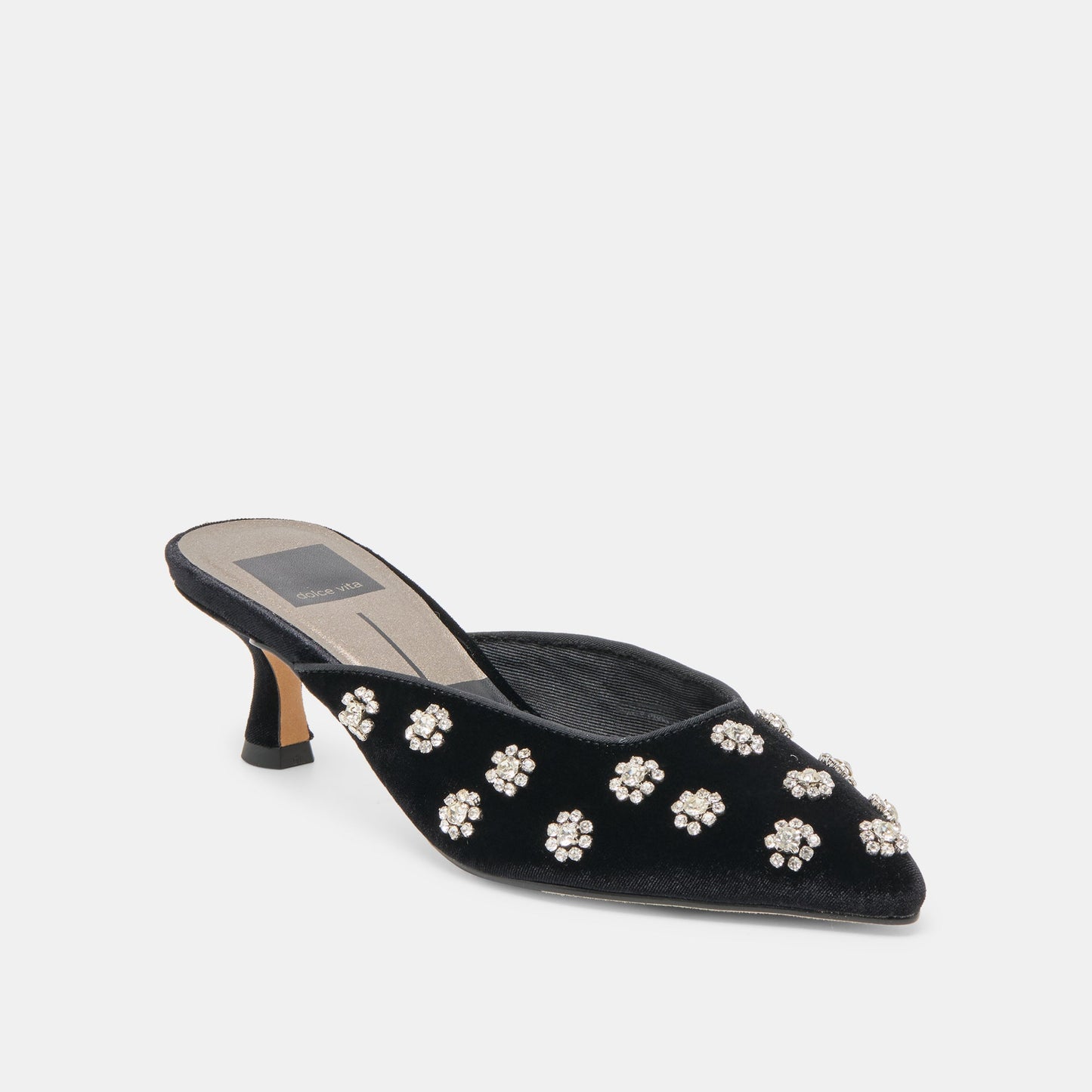 Clara Nero Velvet Heels Dolce Vita