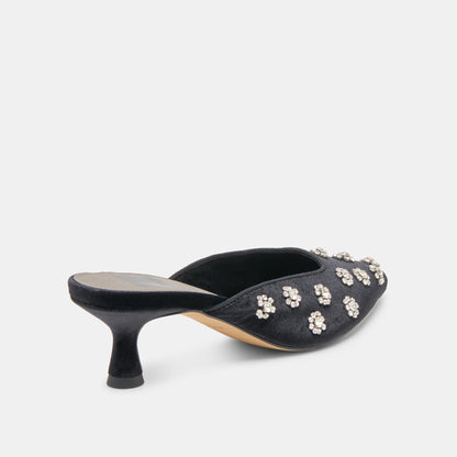 Clara Nero Velvet Heels Dolce Vita