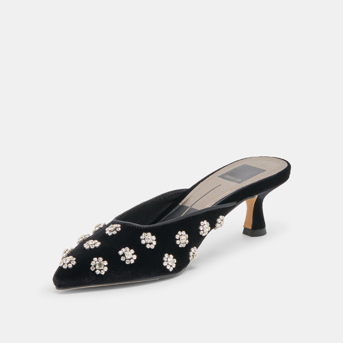 Clara Nero Velvet Heels Dolce Vita