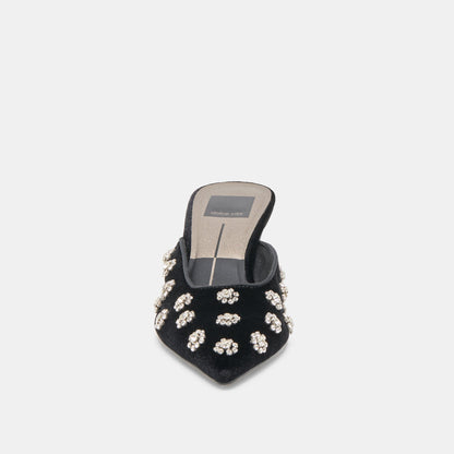 Clara Nero Velvet Heels Dolce Vita