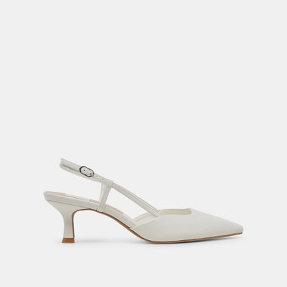 Odela White Leather Heels Dolce Vita