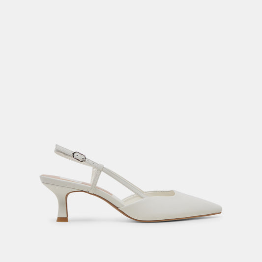 Odela White Leather Heels Dolce Vita