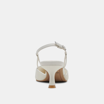 Odela White Leather Heels Dolce Vita