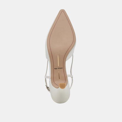 Odela White Leather Heels Dolce Vita