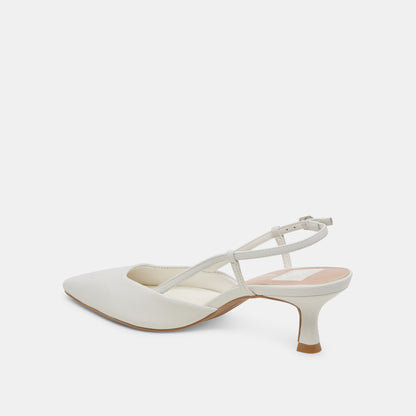 Odela White Leather Heels Dolce Vita