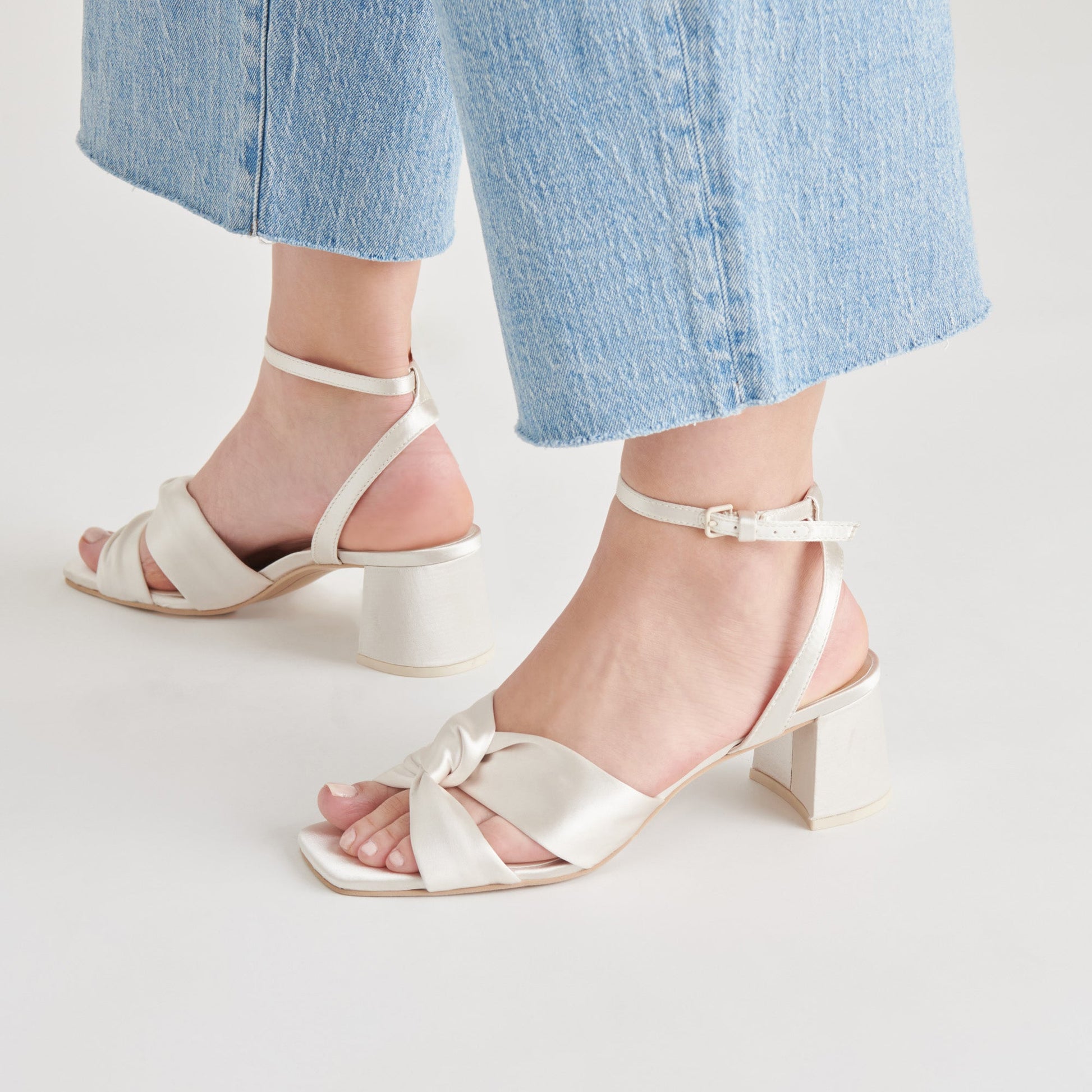 Brenna Ivory Satin Heels Dolce Vita
