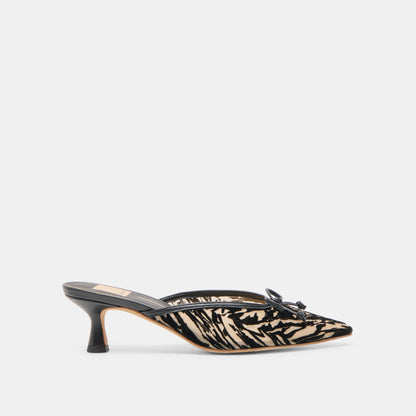 Cleo Zebra Velvet Mesh Heels Dolce Vita