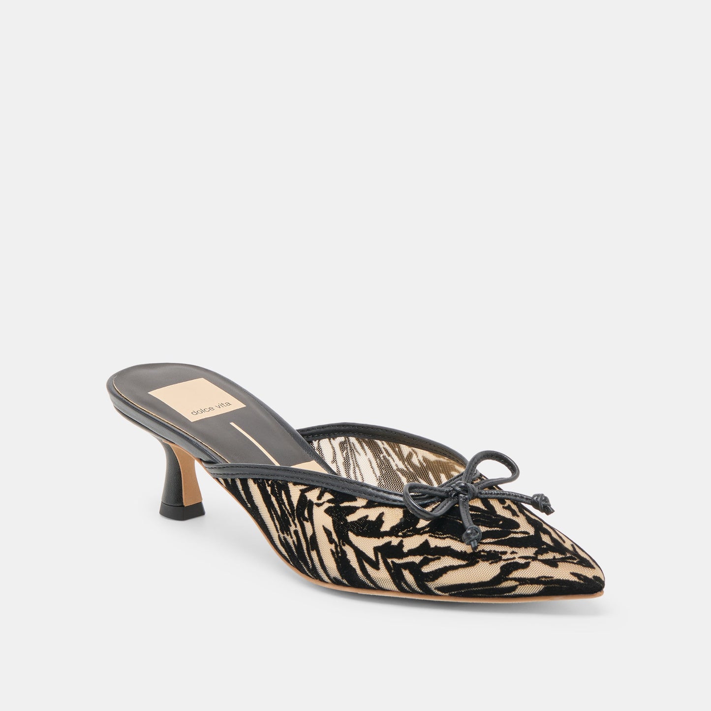 Cleo Zebra Velvet Mesh Heels Dolce Vita