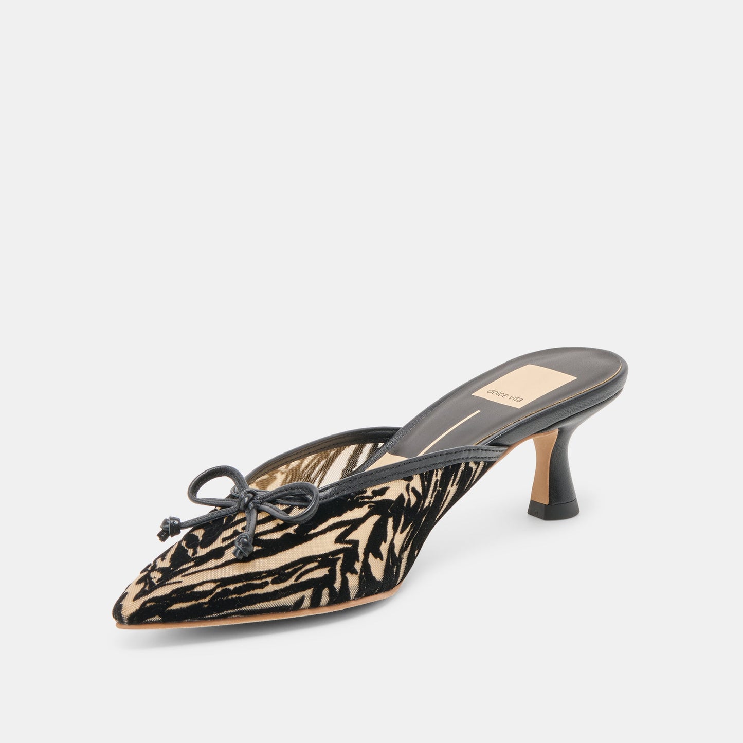 Cleo Zebra Velvet Mesh Heels Dolce Vita