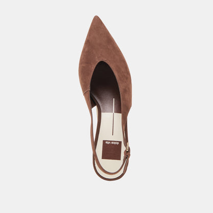 Alenna Dk Brown Suede Heels Dolce Vita