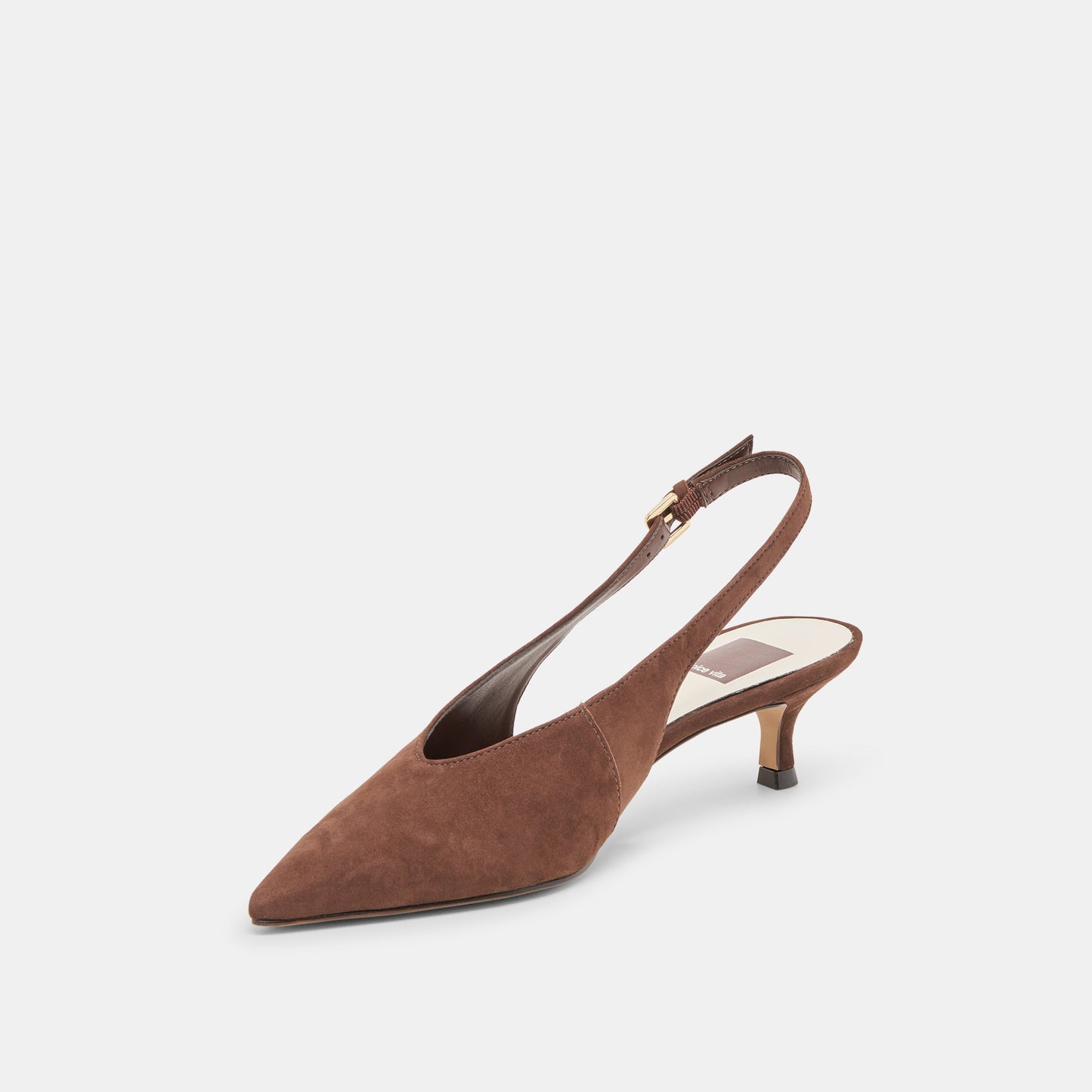 Alenna Dk Brown Suede Heels Dolce Vita