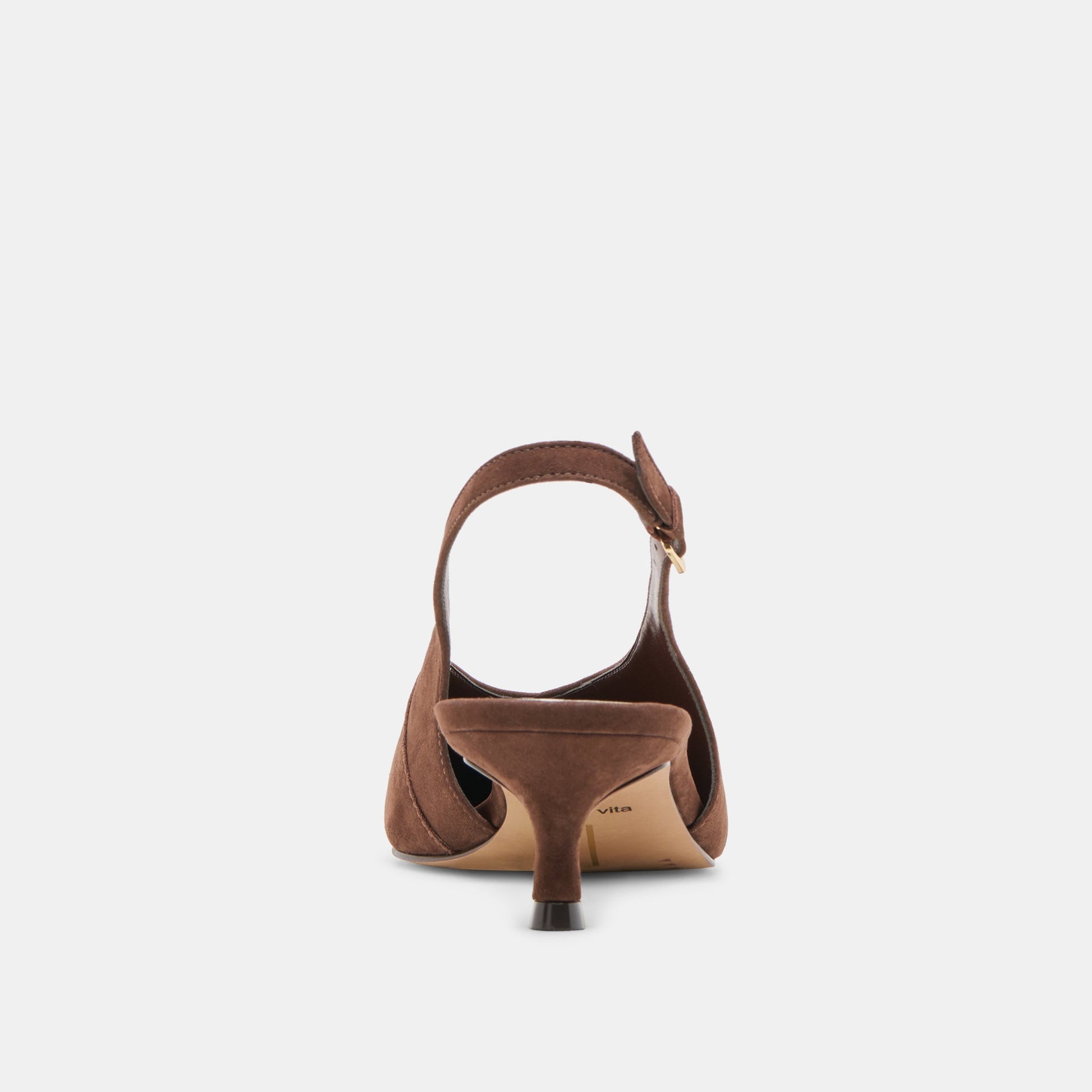 Alenna Dk Brown Suede Heels Dolce Vita