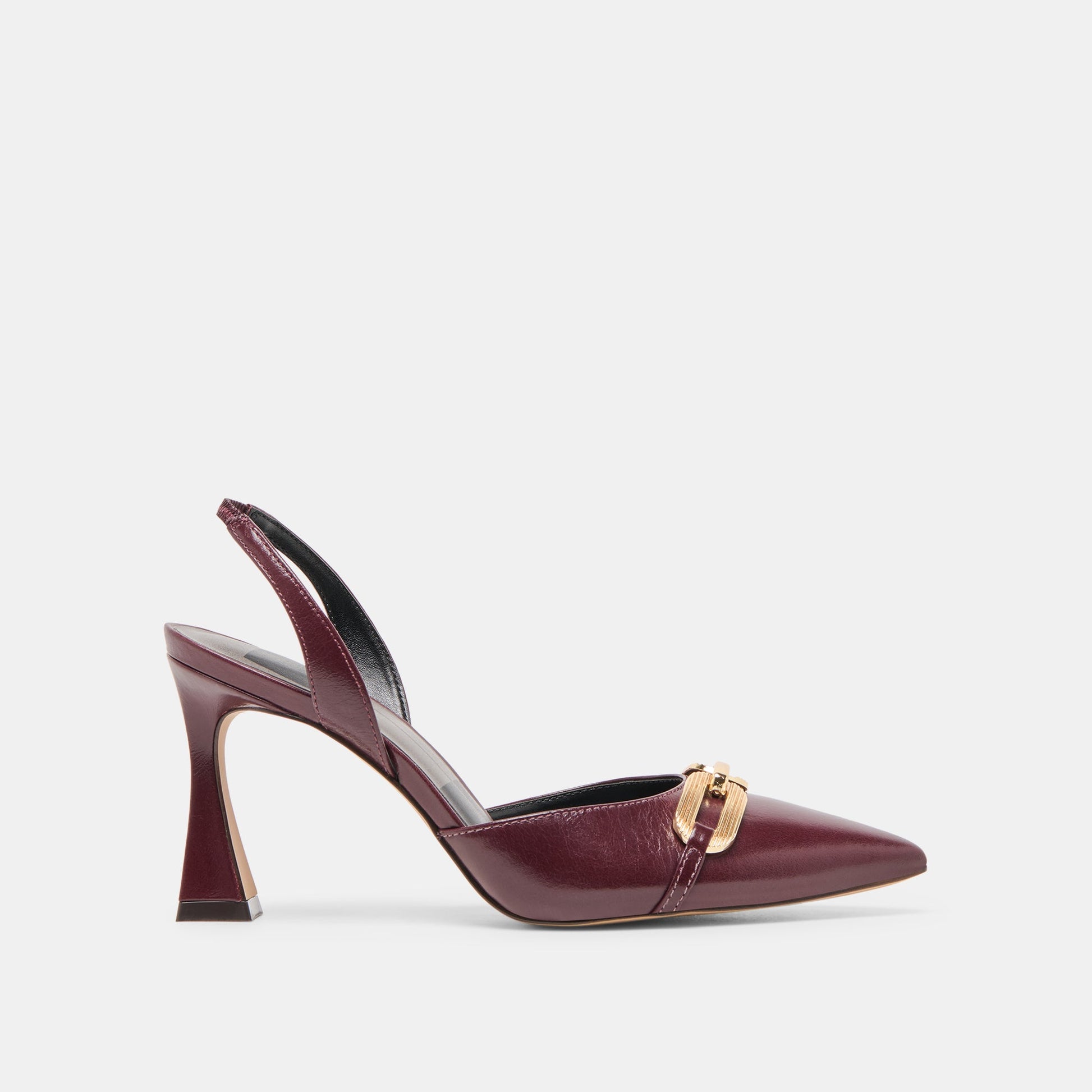 Malik Cranberry Crinkle Patent Heels Dolce Vita