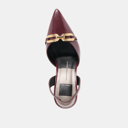 Malik Cranberry Crinkle Patent Heels Dolce Vita