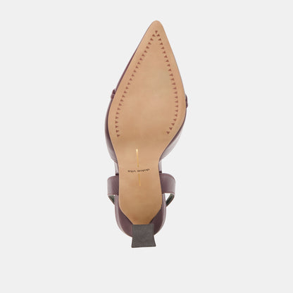 Malik Cranberry Crinkle Patent Heels Dolce Vita