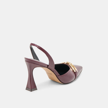 Malik Cranberry Crinkle Patent Heels Dolce Vita