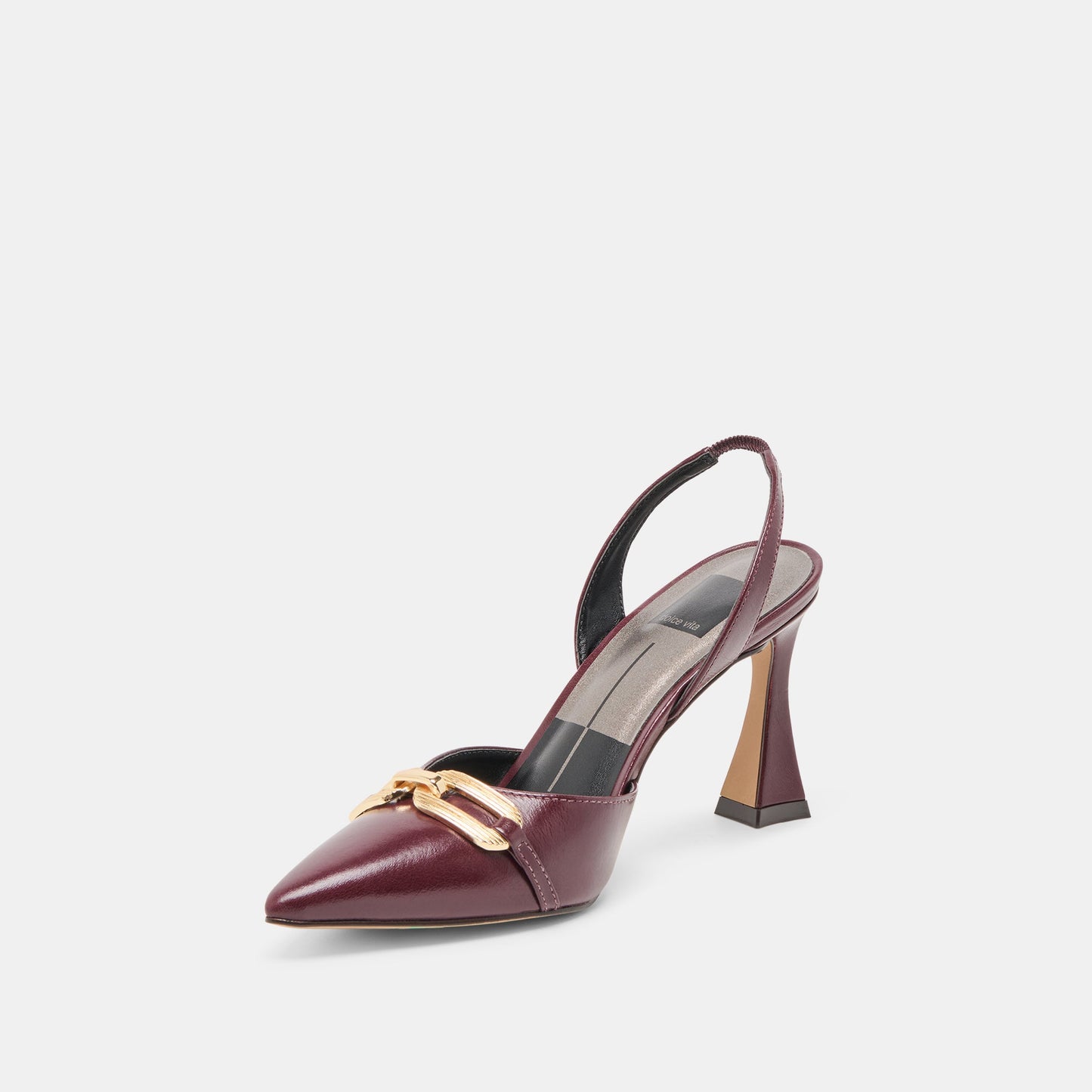 Malik Cranberry Crinkle Patent Heels Dolce Vita