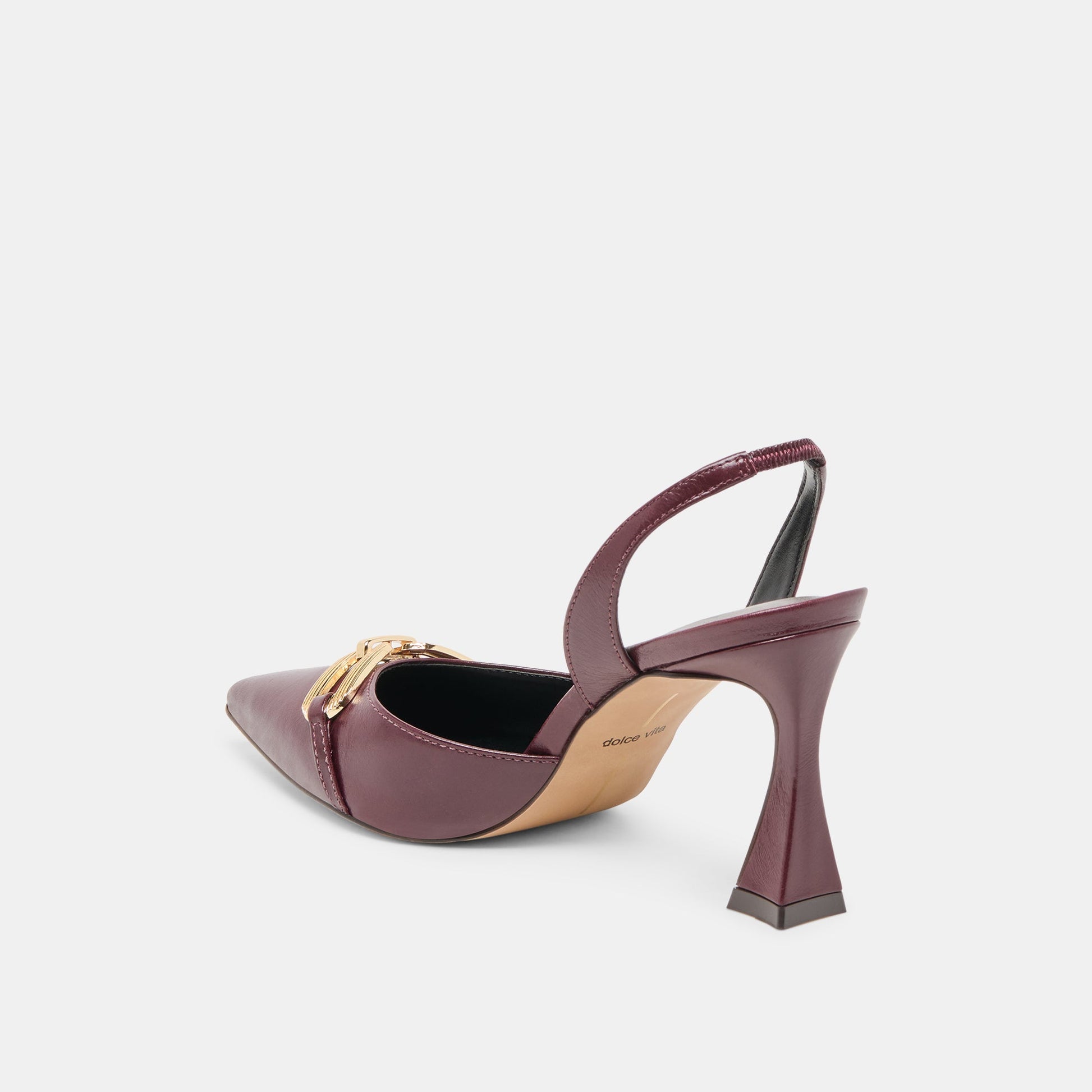 Malik Cranberry Crinkle Patent Heels Dolce Vita