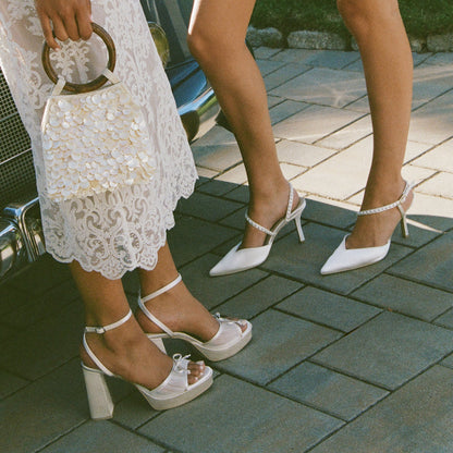 Pandor White Tulle Heels Dolce Vita