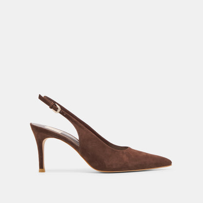 Elasi Dk Brown Nubuck Heels Dolce Vita
