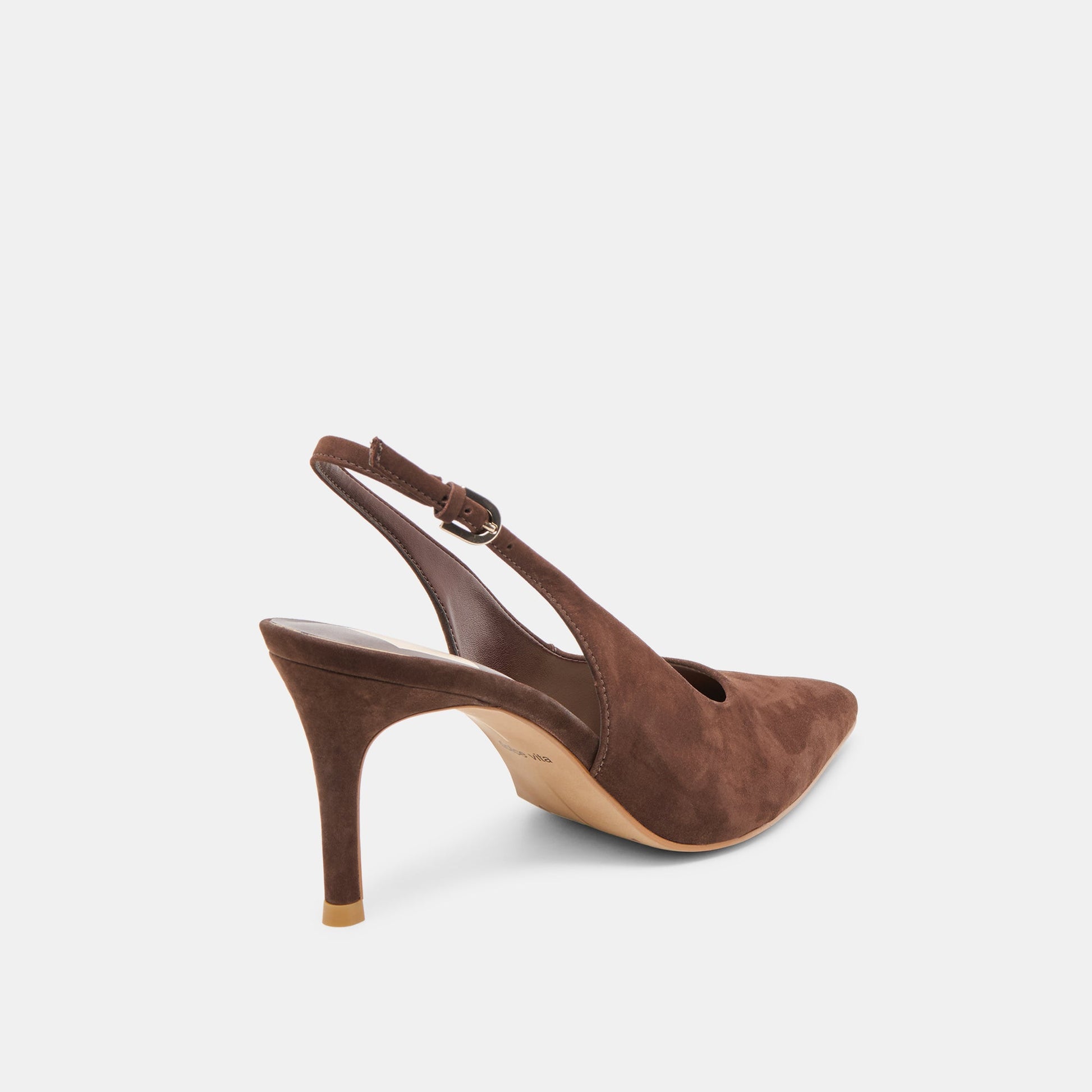 Elasi Dk Brown Nubuck Heels Dolce Vita