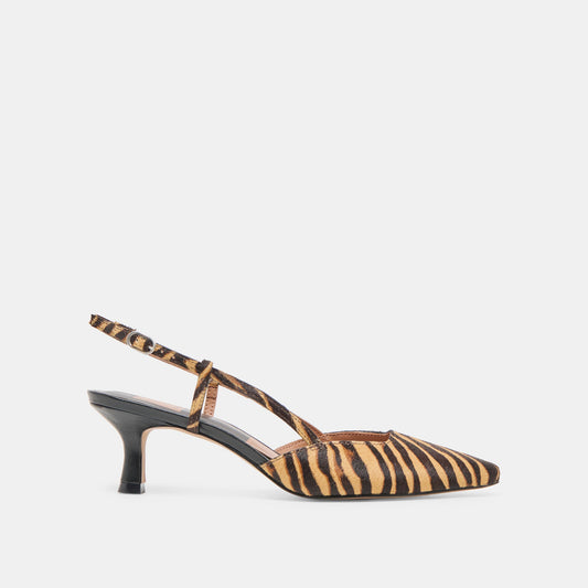 Odela Tiger Calf Hair Heels Dolce Vita