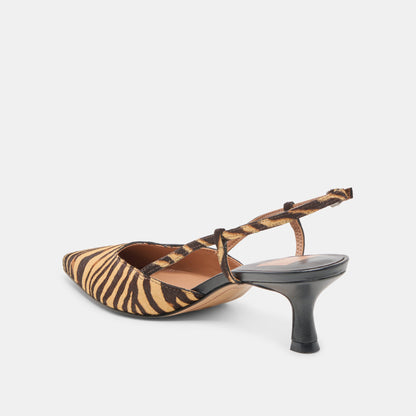 Odela Tiger Calf Hair Heels Dolce Vita