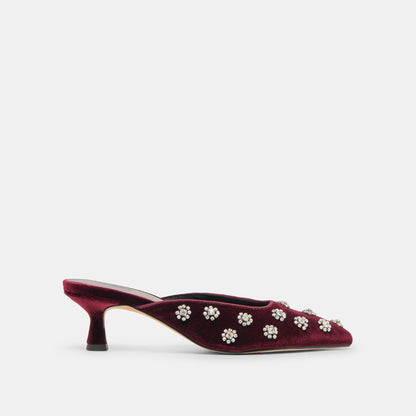 Clara Bordeaux Velvet Heels Dolce Vita